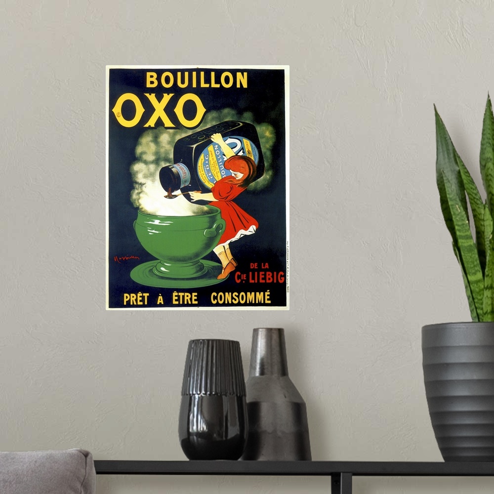 A modern room featuring Bouillon OXO - Vintage Flavor Stock Advertisement