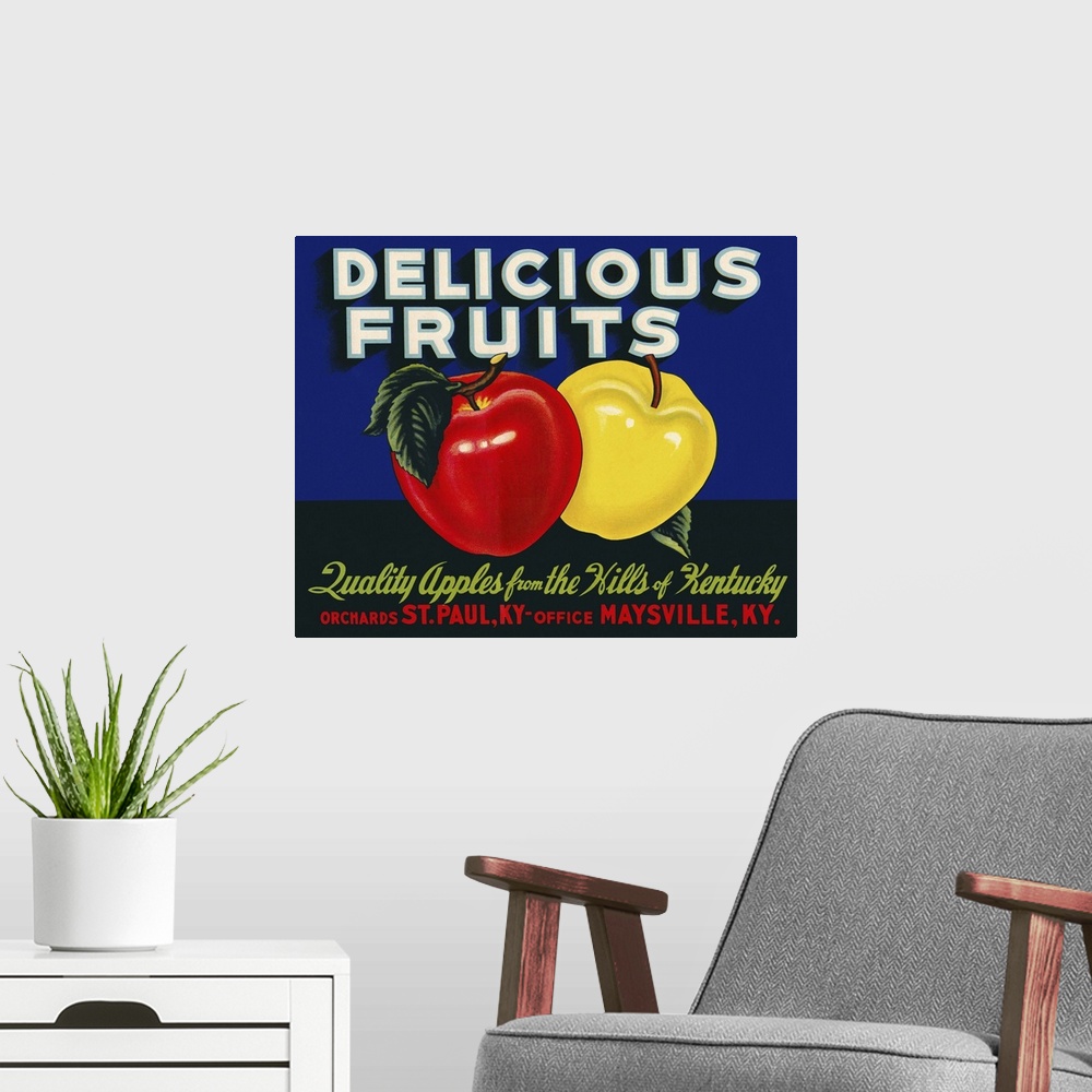A modern room featuring Delicious Fruits