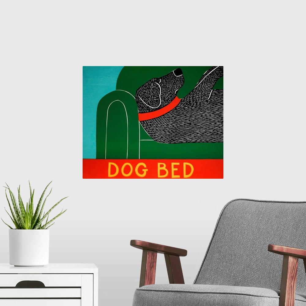 A modern room featuring Dog Bed