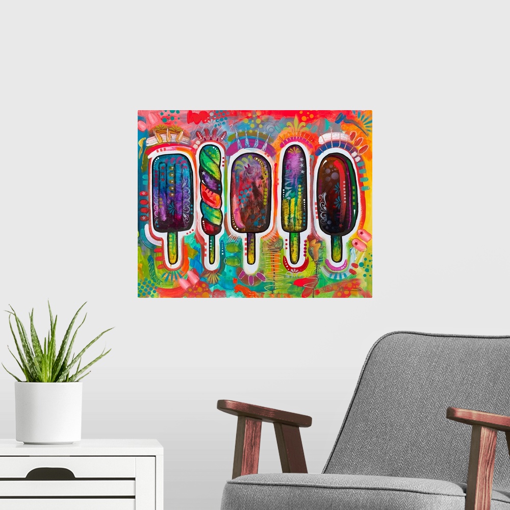 A modern room featuring Ice Pops 1