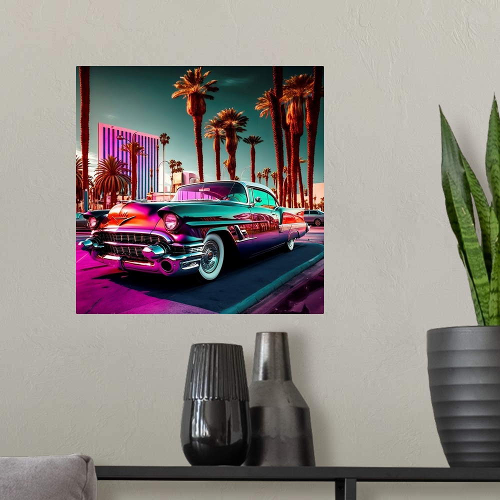 A modern room featuring Las Vegas Strip Cadillac 12