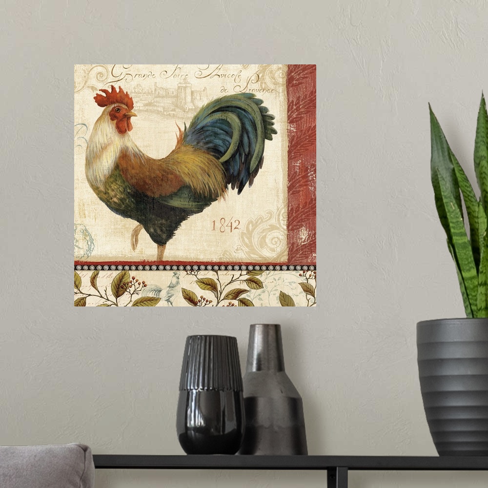 A modern room featuring Majestic Rooster II