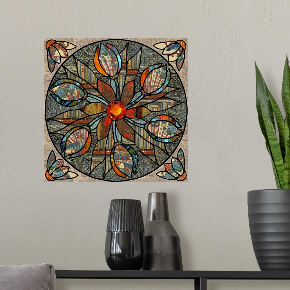 A modern room featuring Mandala Iris