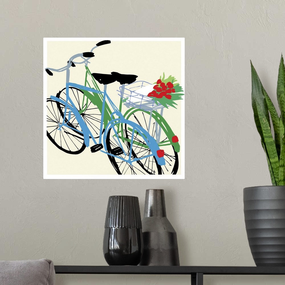 A modern room featuring Bike Lovers