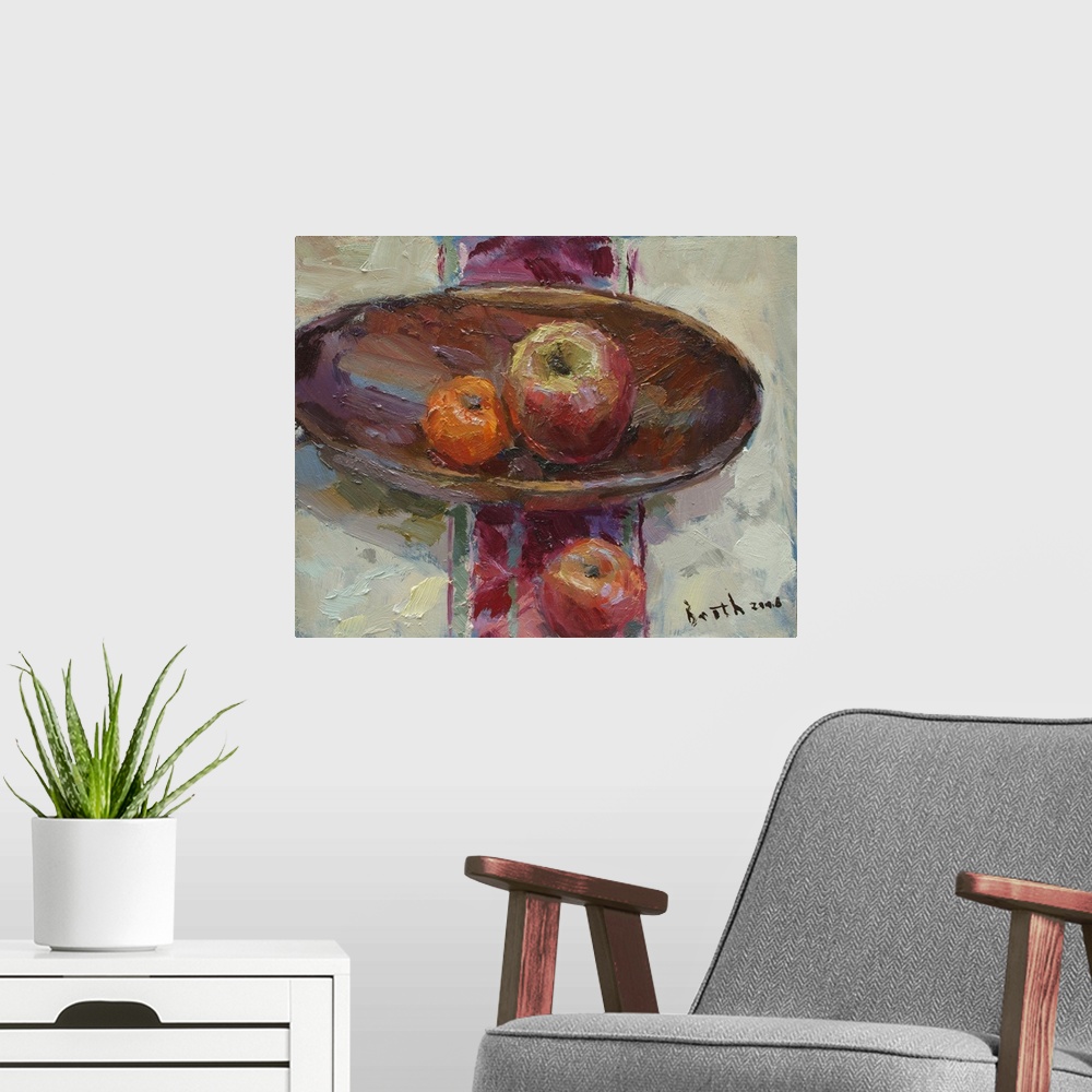 A modern room featuring Still Life With Wooden Bowl