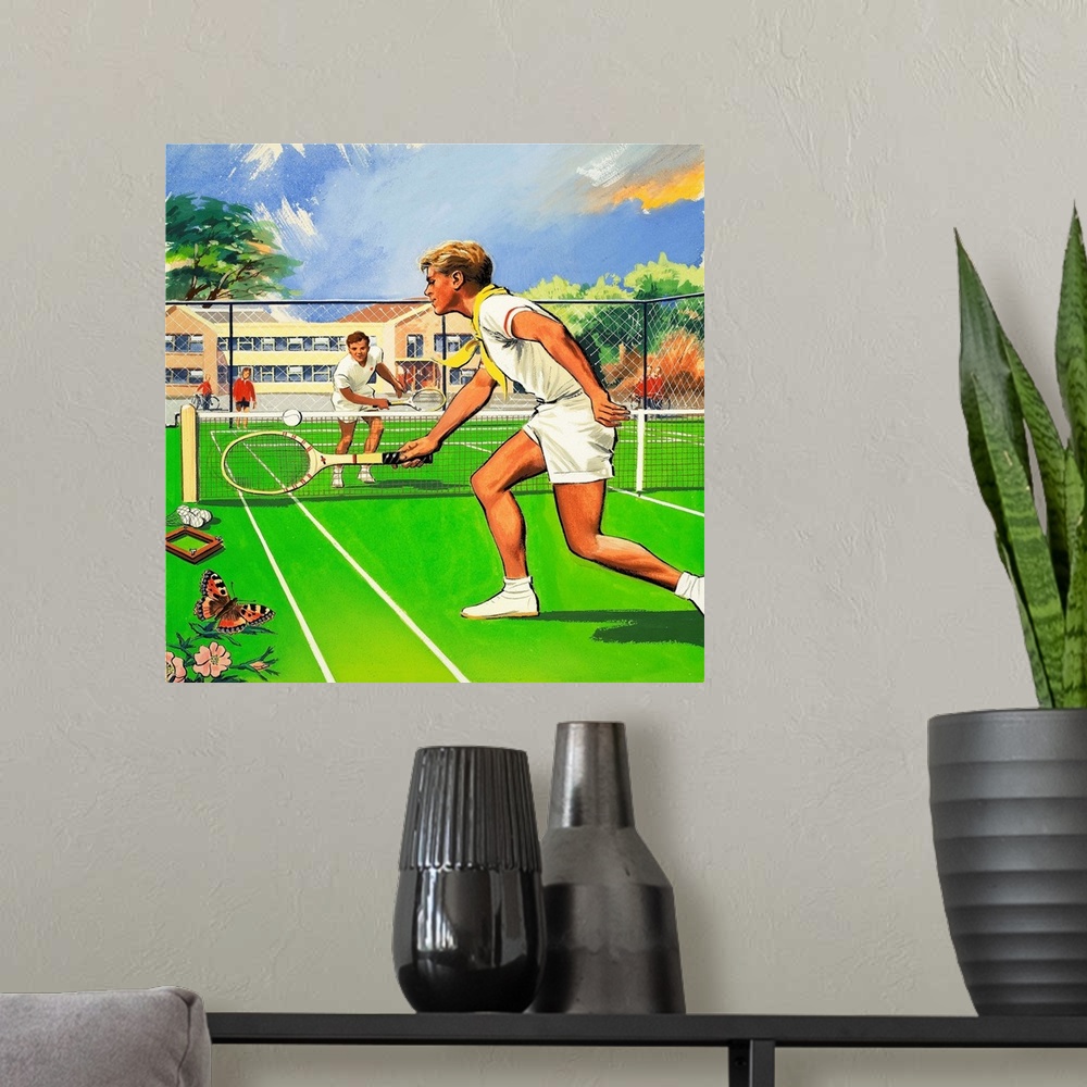 A modern room featuring Tennis Players