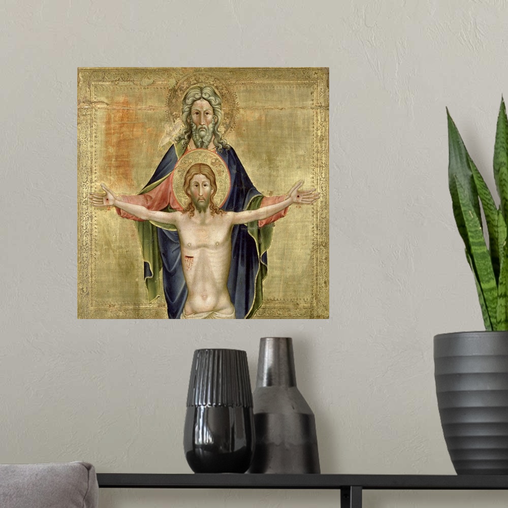A modern room featuring The Holy Trinity