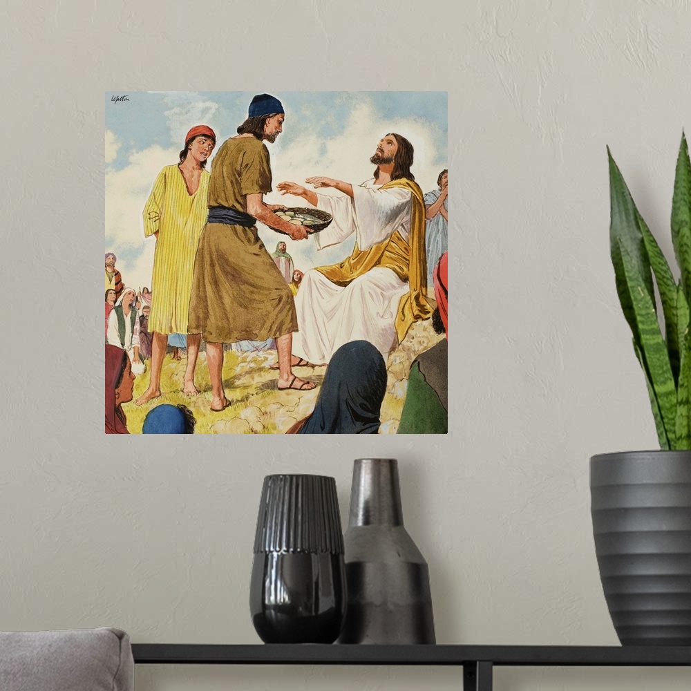 A modern room featuring The Miracles of Jesus