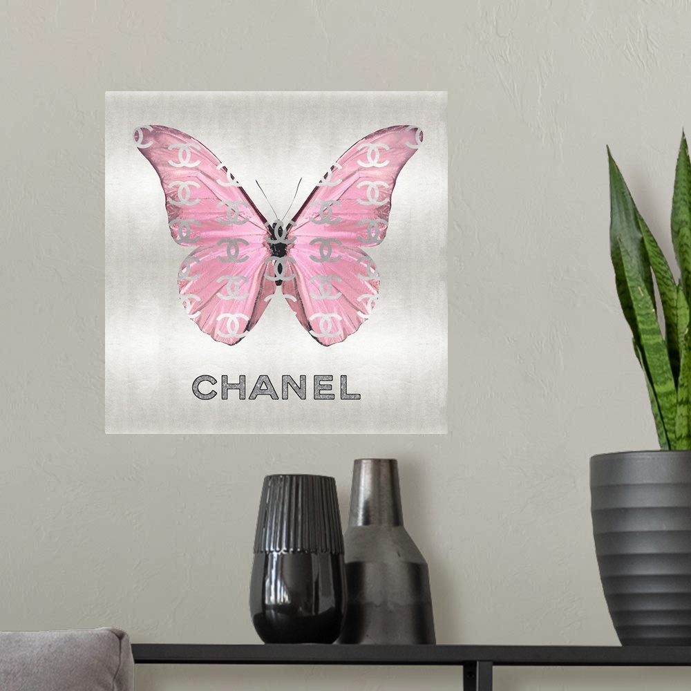 A modern room featuring Fashion Butterfly Pink I