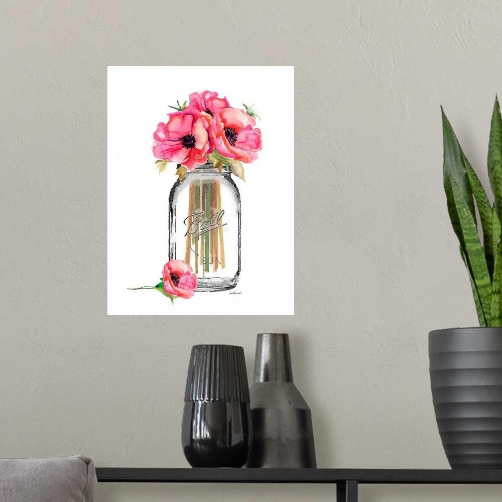 A modern room featuring Jar Poppies