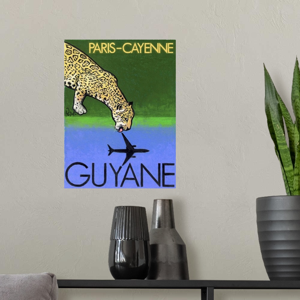 A modern room featuring Paris-Cayenne Guyane
