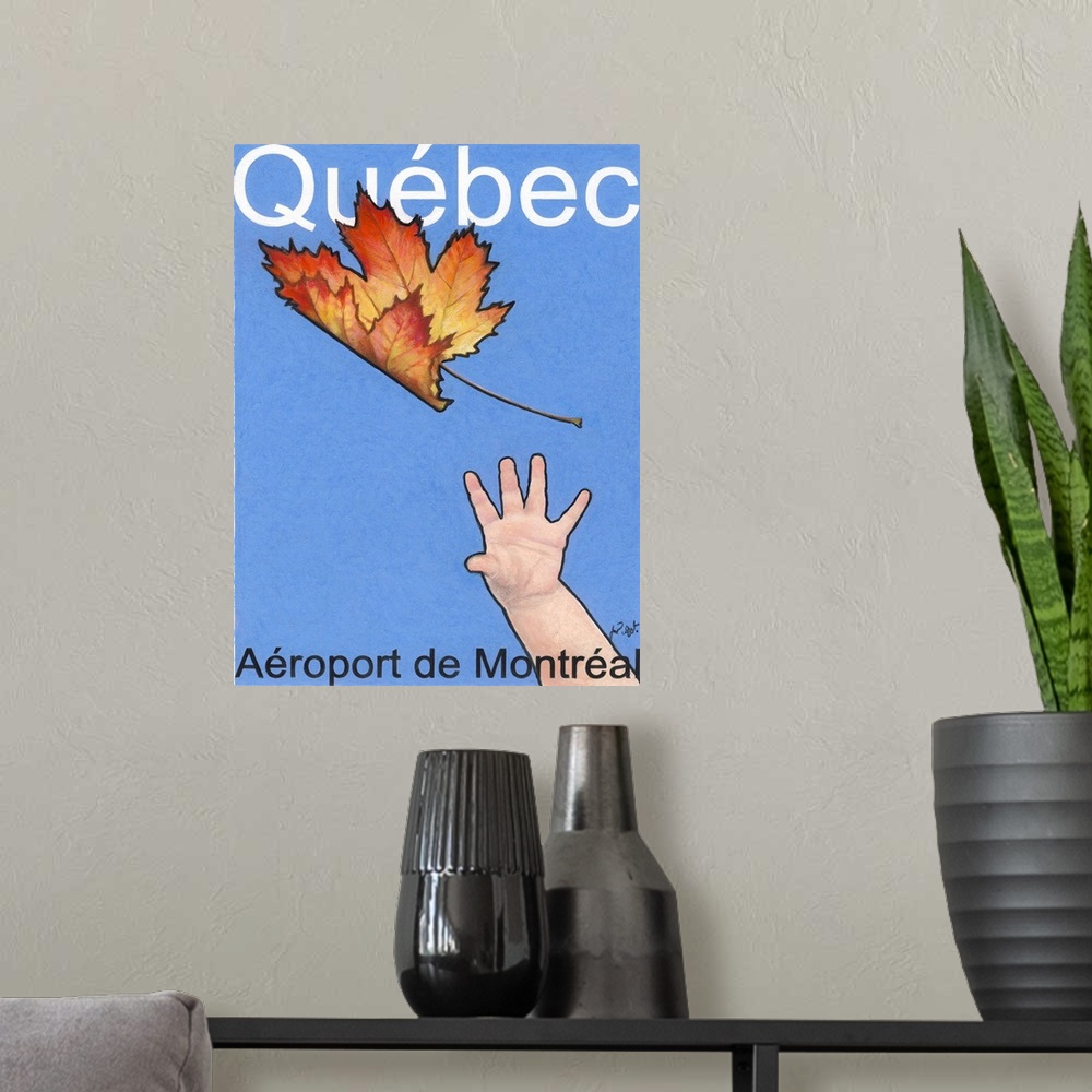 A modern room featuring Quebec Aeroport De Montreal