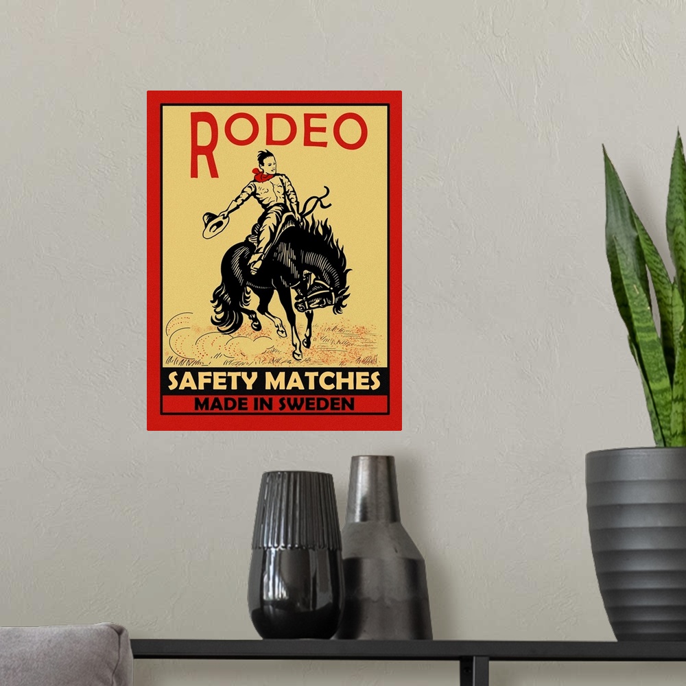 A modern room featuring Rodeo Safety Matches