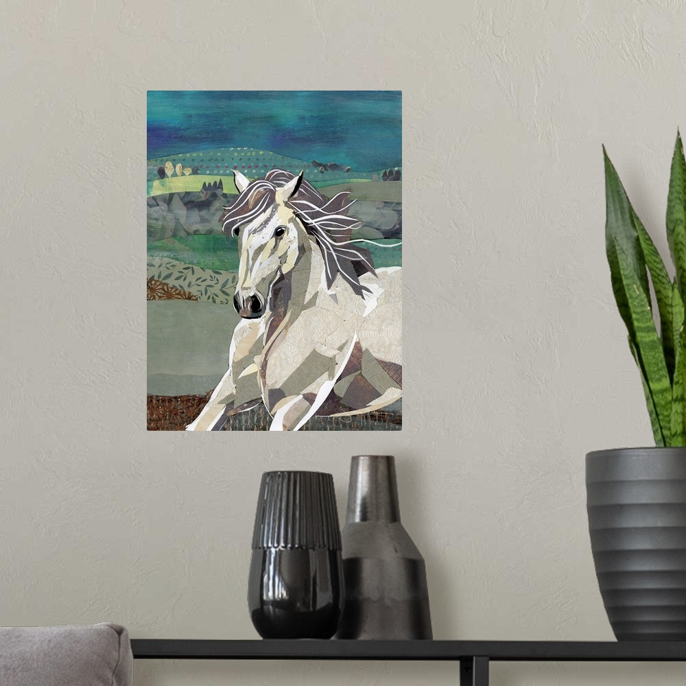A modern room featuring White Horse Freedom
