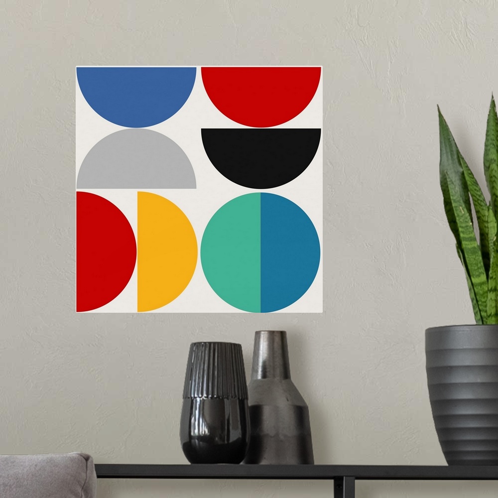 A modern room featuring 4 Color Circles