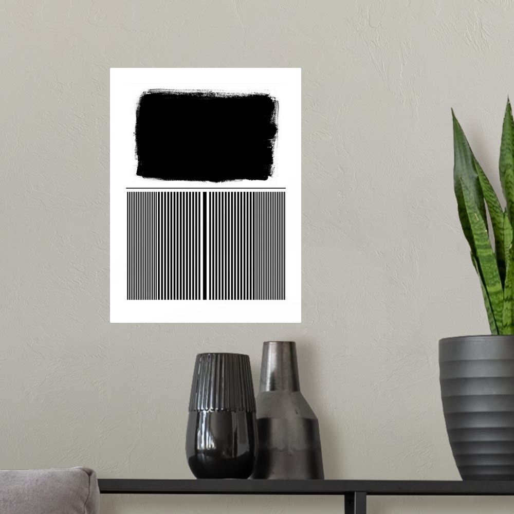 A modern room featuring Abstract Black 1