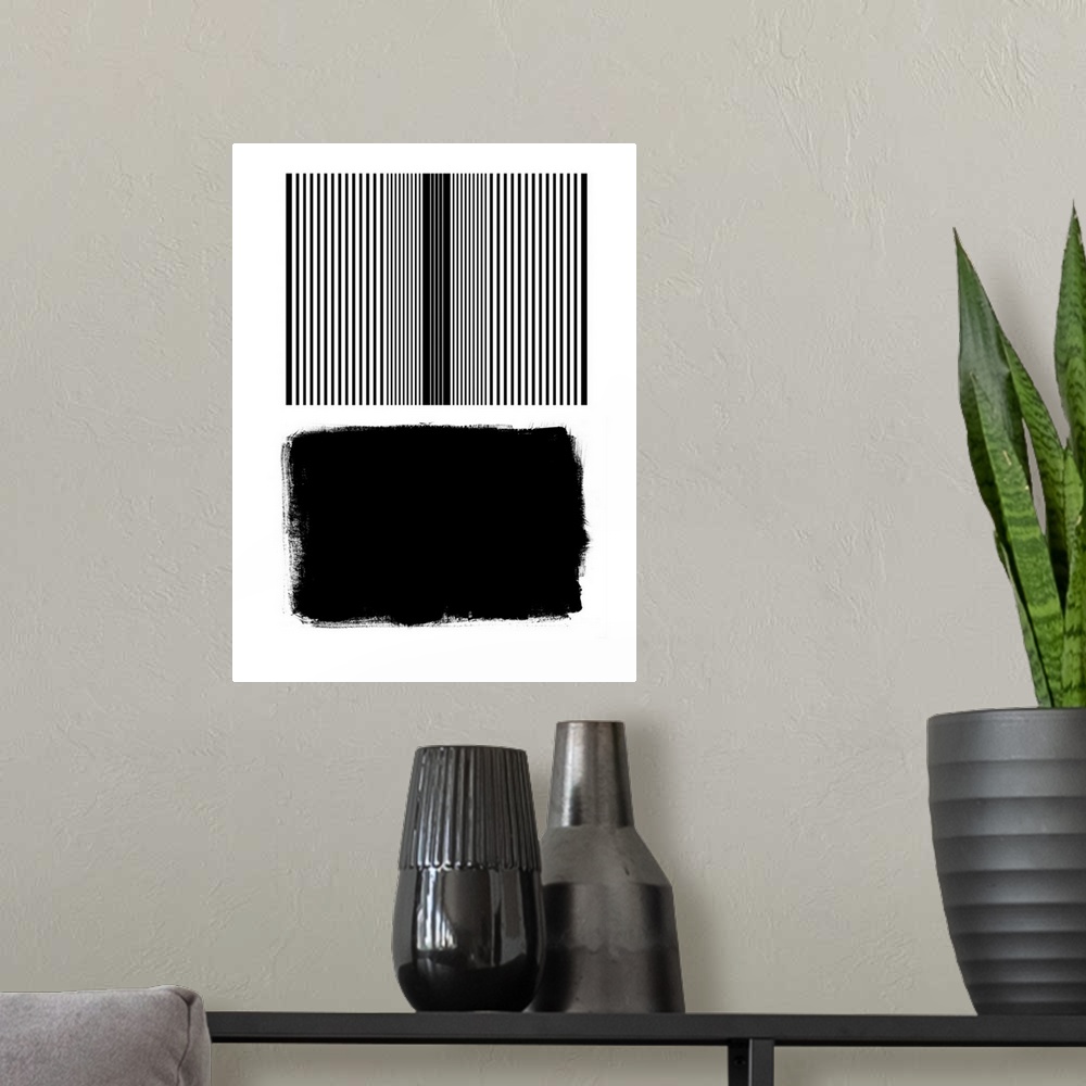 A modern room featuring Abstract Black 2