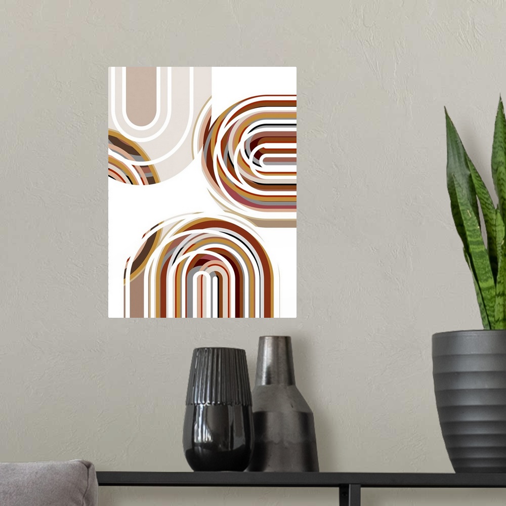 A modern room featuring Abstract Brown C 2