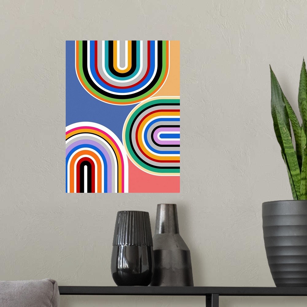 A modern room featuring Abstract Color 1