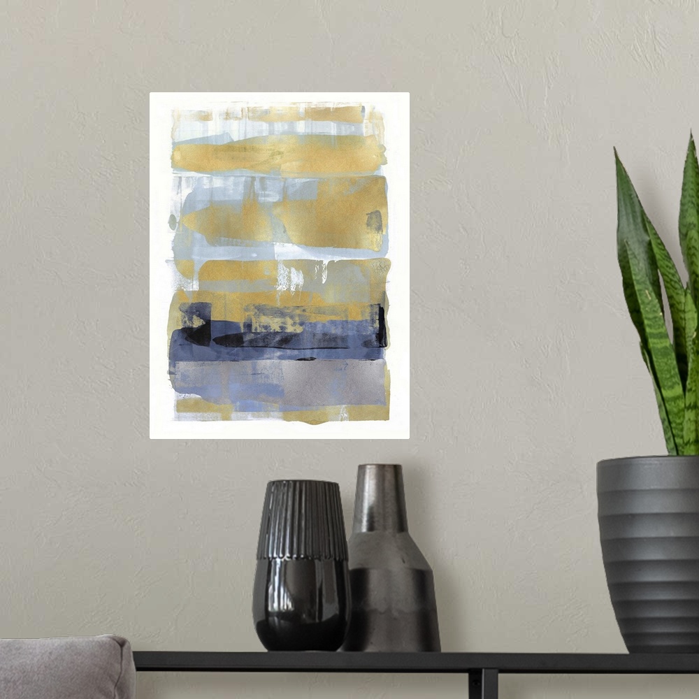 A modern room featuring Abstract Expressions Grey Gold