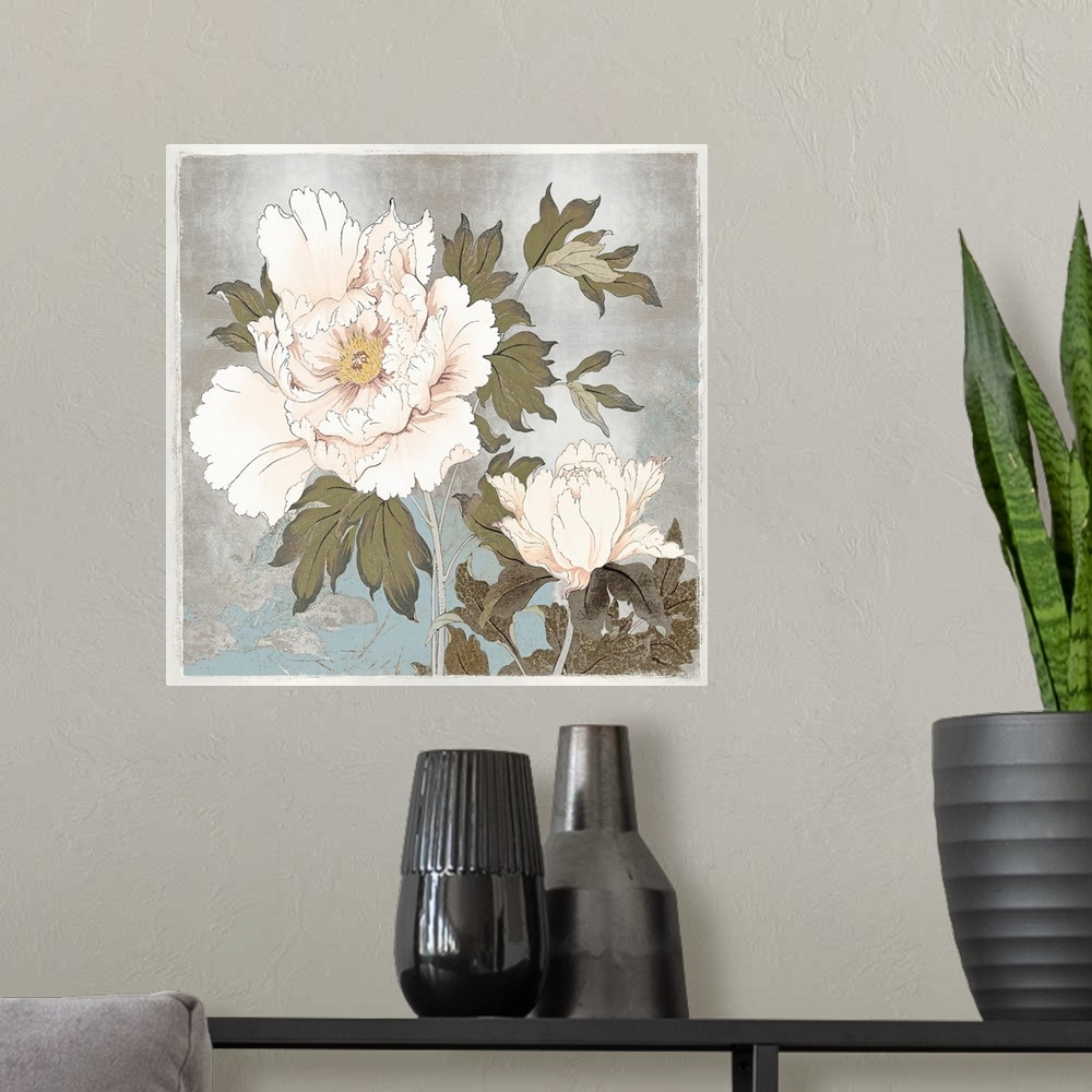 A modern room featuring Silver Peony