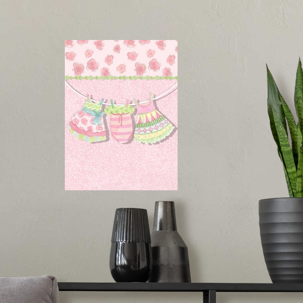 A modern room featuring Sweet baby art for the Nursery!