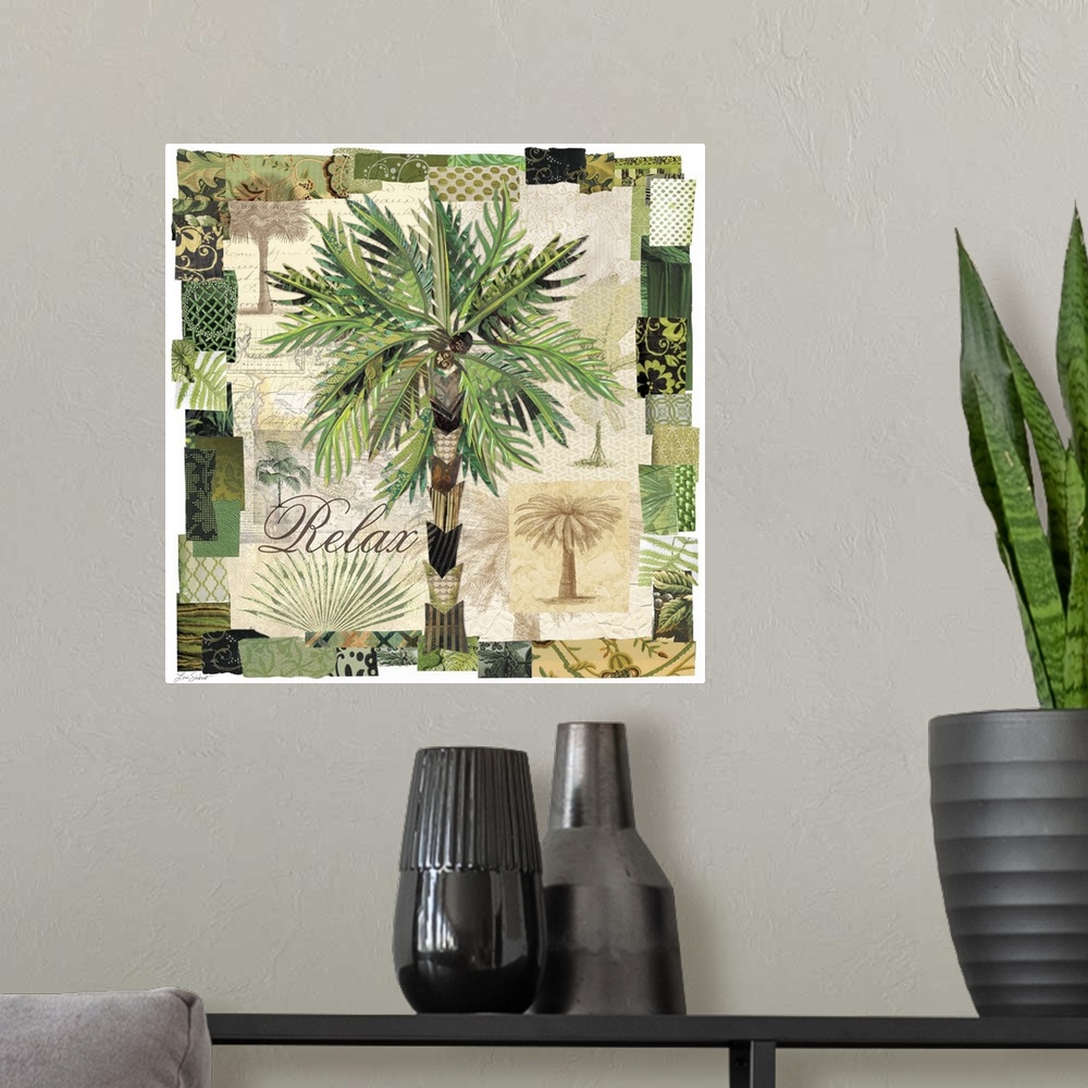 A modern room featuring Elegant palm tree adds a tropical accent. For bed, bath and more.