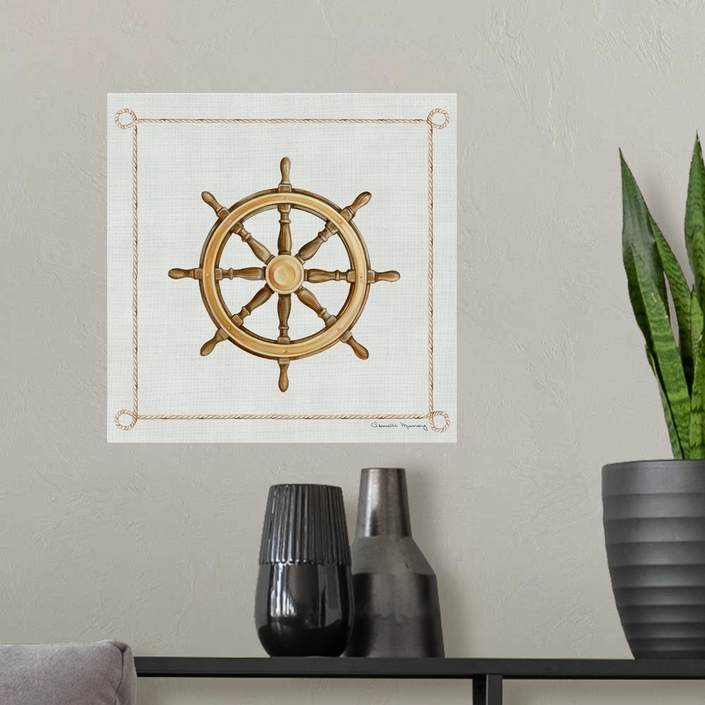 A modern room featuring This classic nautical motif adds the perfect nautical accent to any room