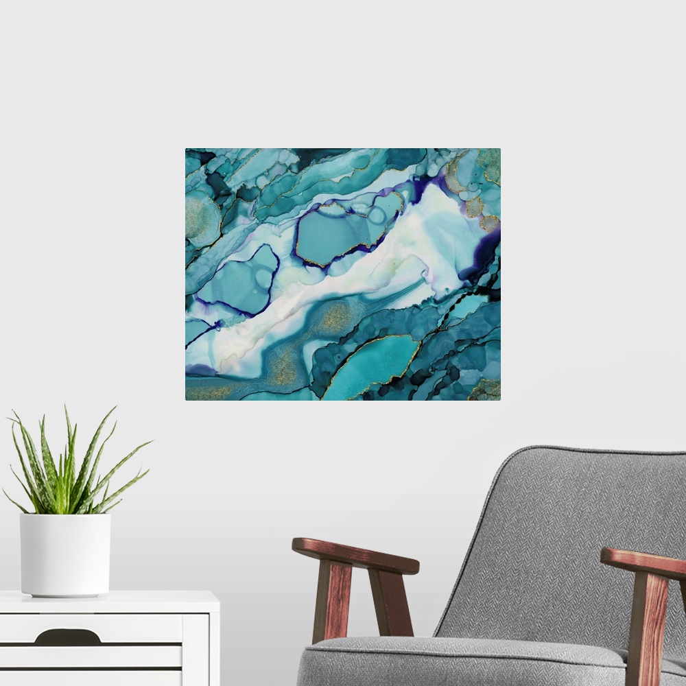A modern room featuring The fluidity and flow of this kinetic abstract decor accent is perfect for any decor