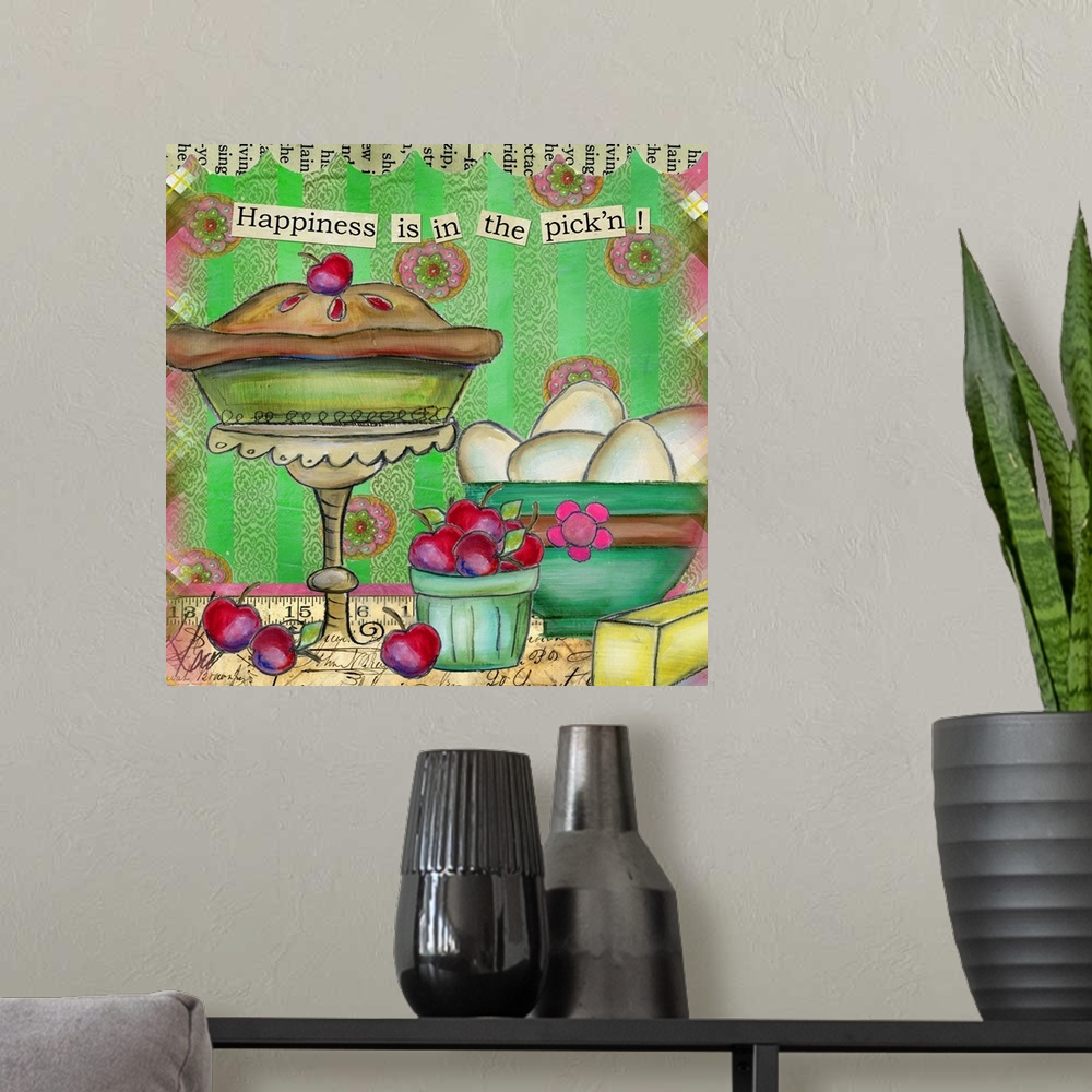 A modern room featuring Mix it up in your kitchen with Lisa Kaus' wonderful ephemera style.