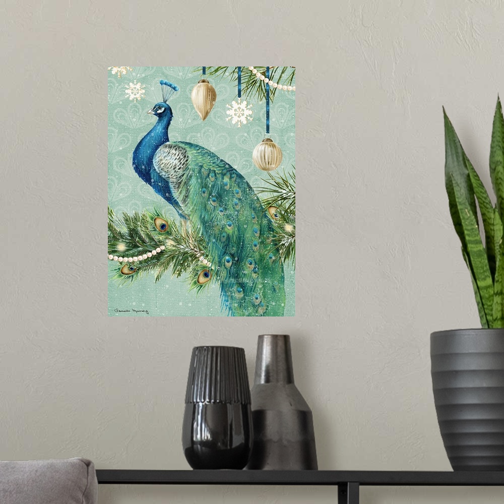 A modern room featuring Holiday Peacock