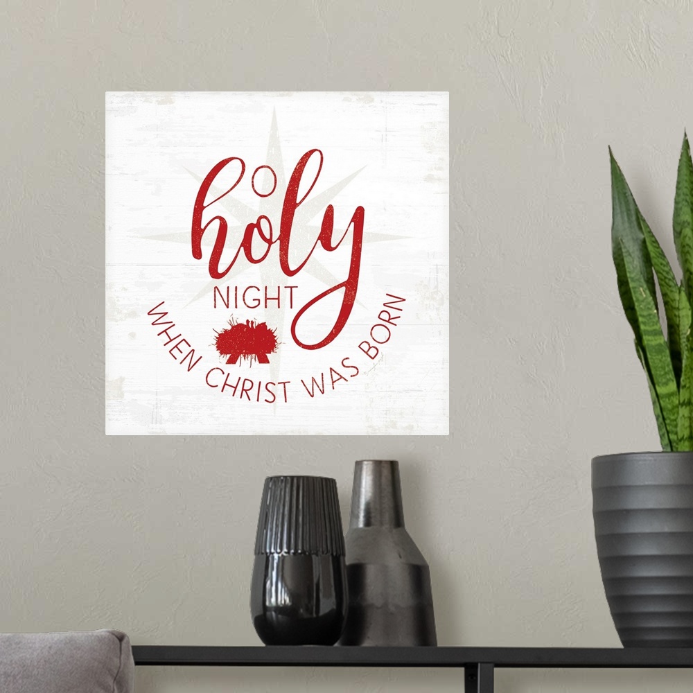 A modern room featuring O Holy Night - Red