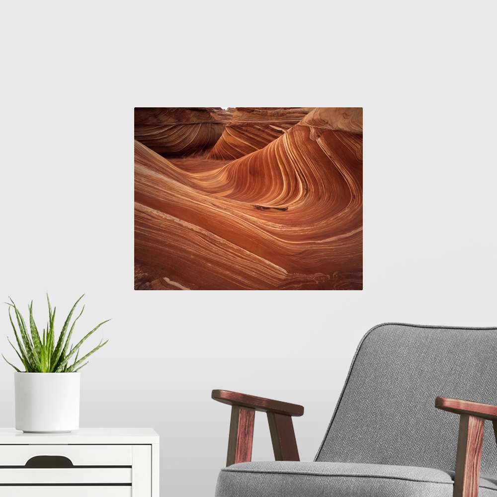 A modern room featuring USA, Arizona, Wave, Coyote Buttes area of Paria Canyon, Vermilion Cliffs Wilderness Area.