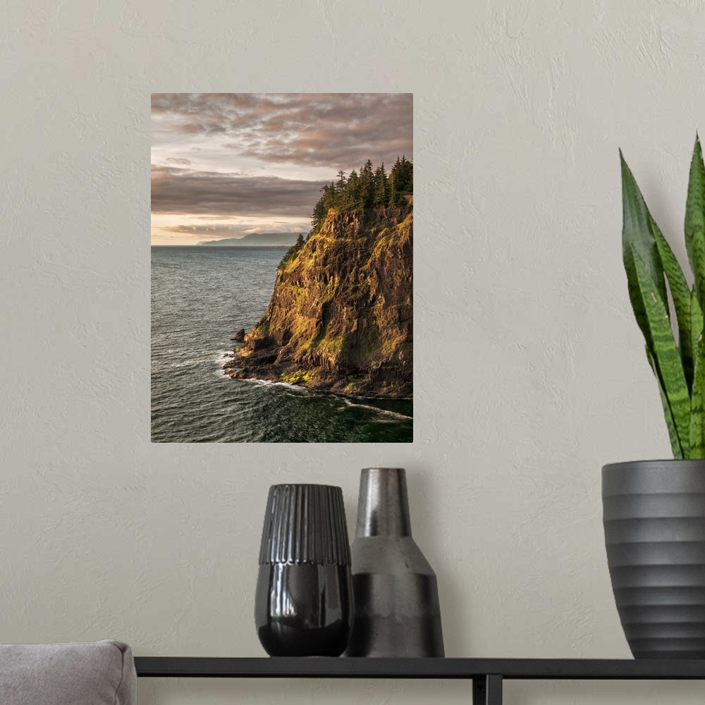 A modern room featuring USA, Oregon, Cape Meares State Park at sunset