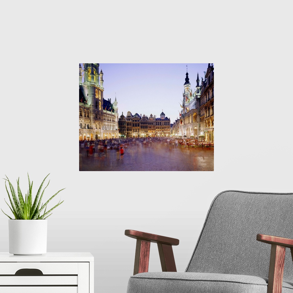 A modern room featuring Belgium, Brussels, Grand Place, the old market square