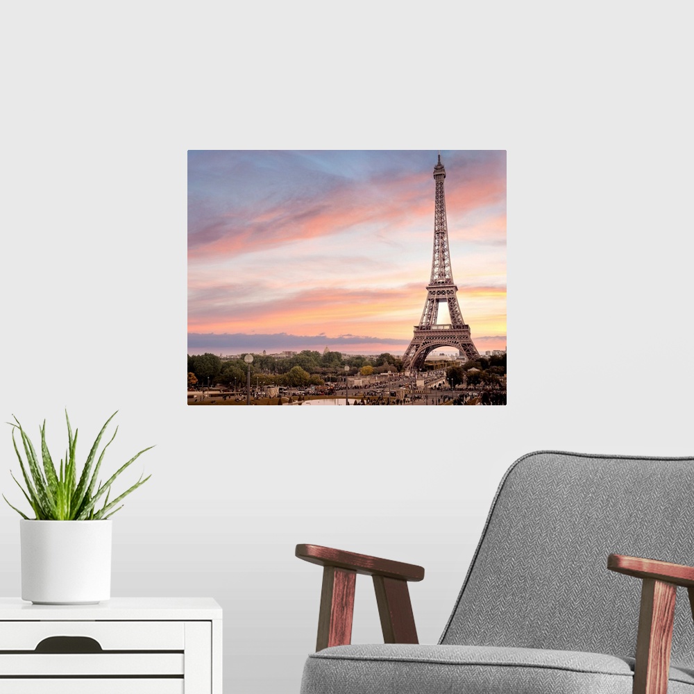 A modern room featuring France, Paris, Eiffel Tower.