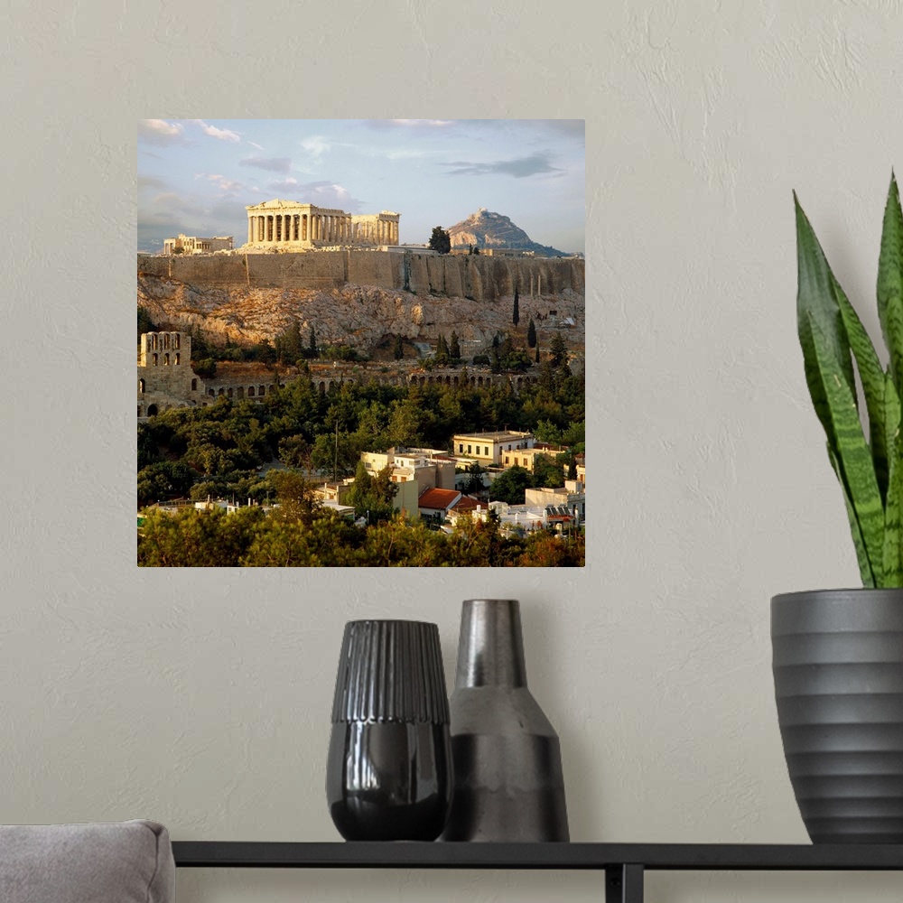A modern room featuring Greece, Athens, Acropolis, Parthenon
