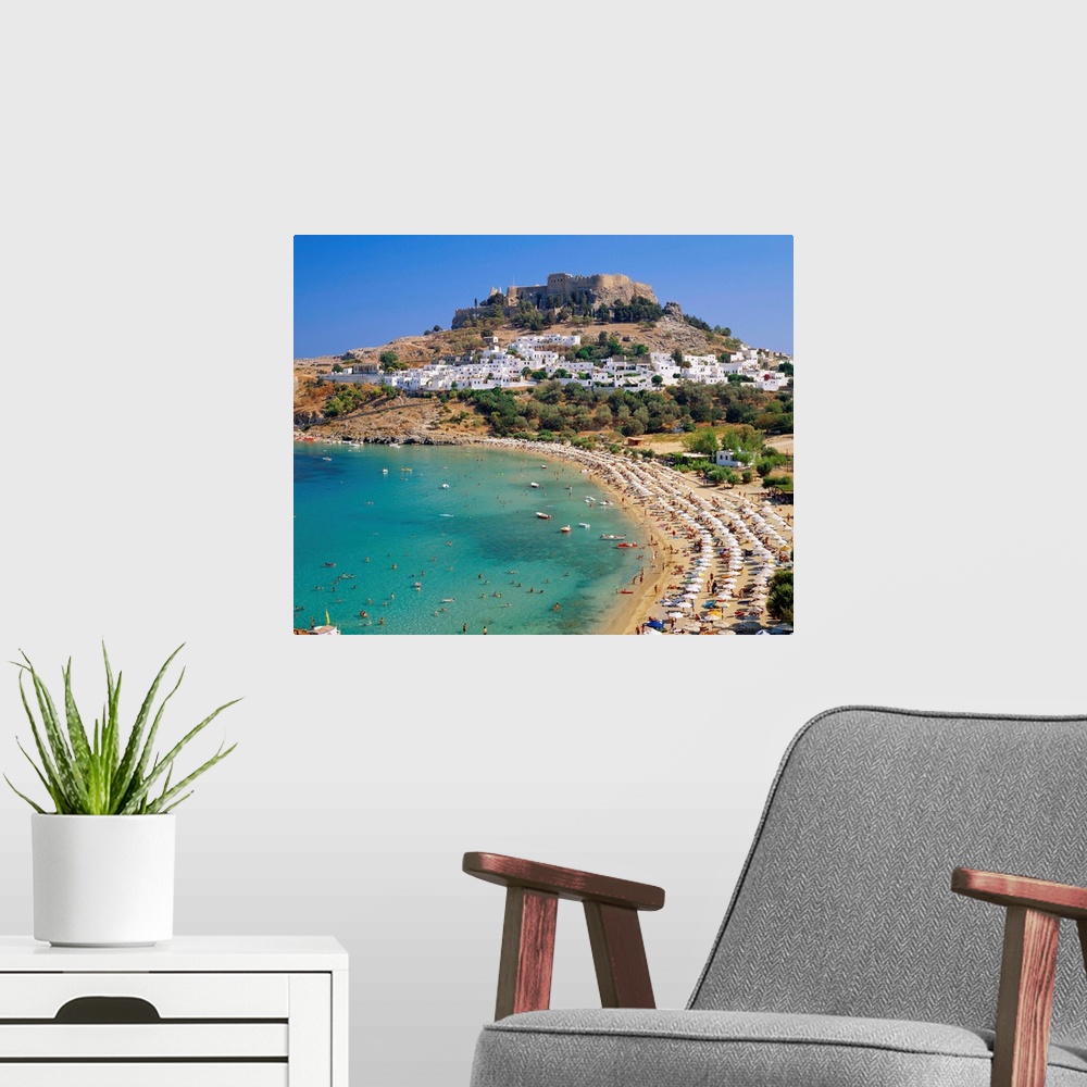 A modern room featuring Greece, Dodecanese, Rhodes, Acropolis of Lindos