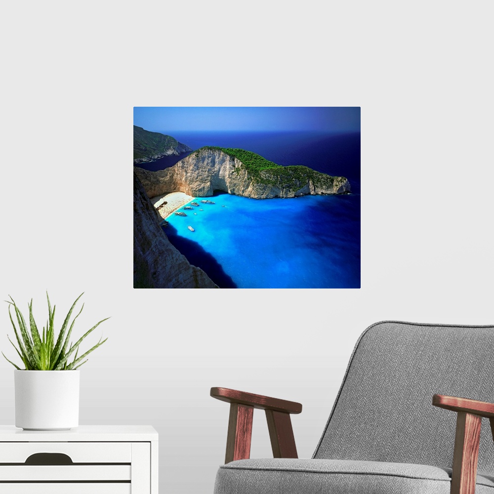 A modern room featuring Greece, Zante, The Shipwreck Beach