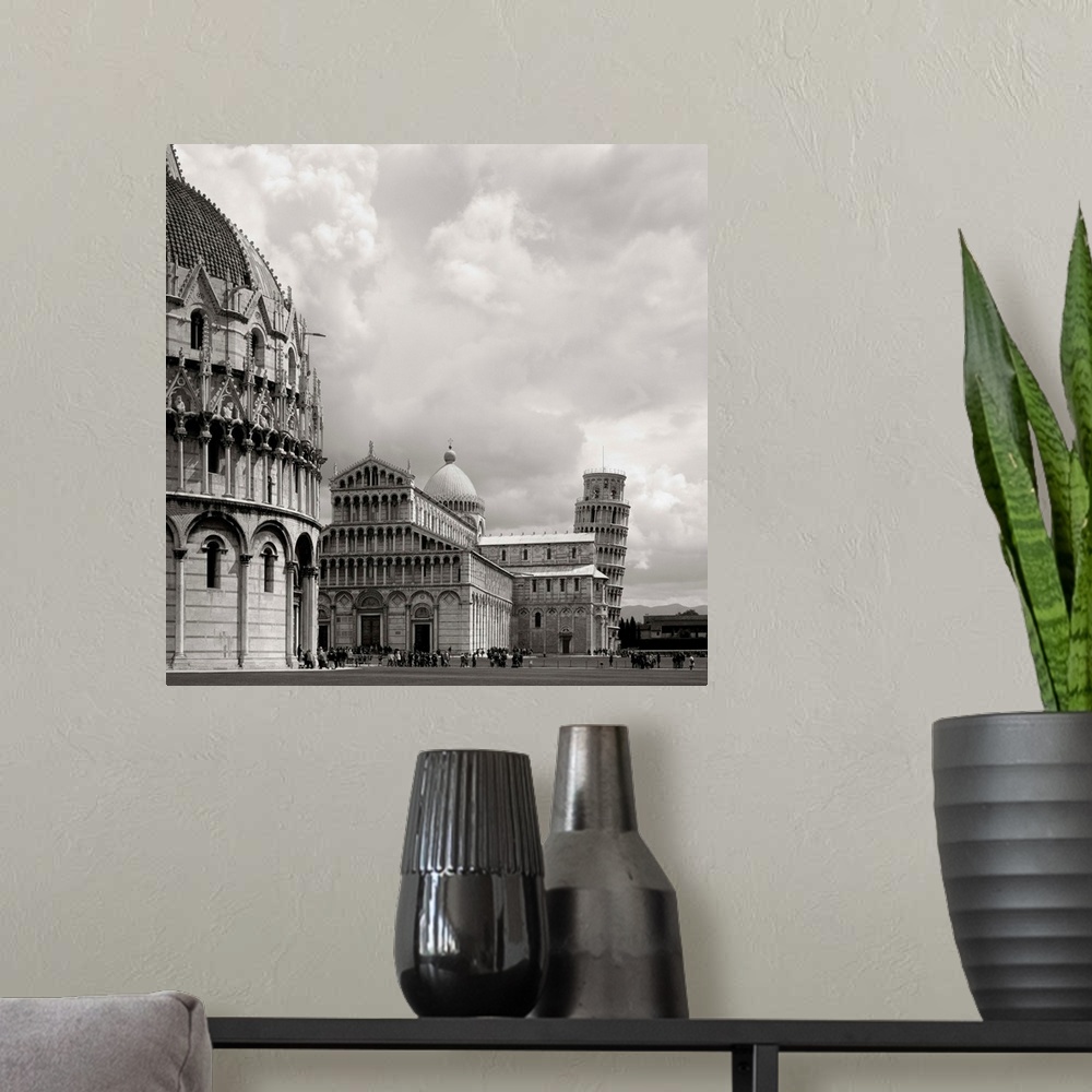 A modern room featuring Italy, Tuscany, Pisa, Piazza dei Miracoli, Duomo, the Leaning Tower and the Baptistery