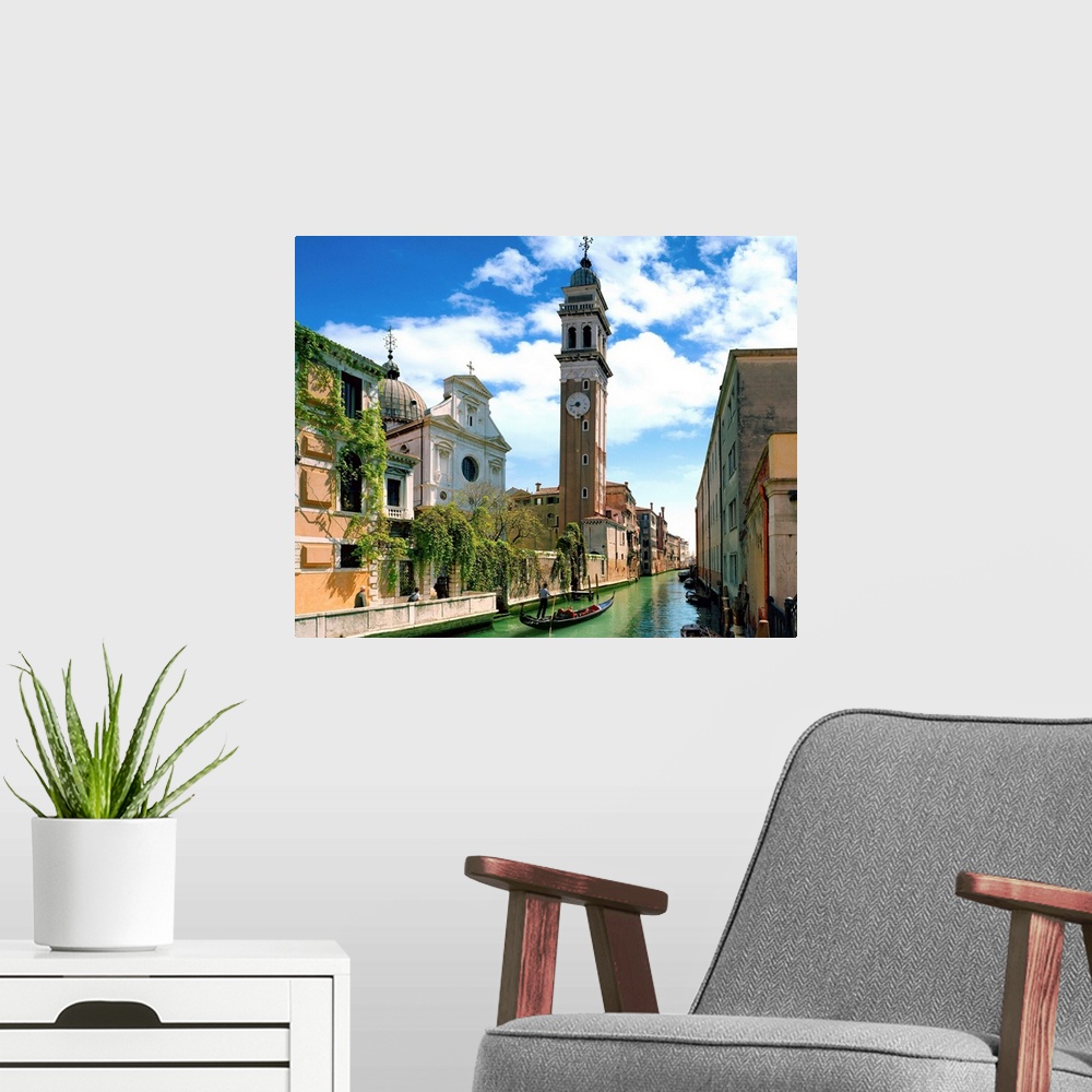 A modern room featuring Italy, Veneto, Venice, Rio della Pieta, church of San Giovanni in Bragora