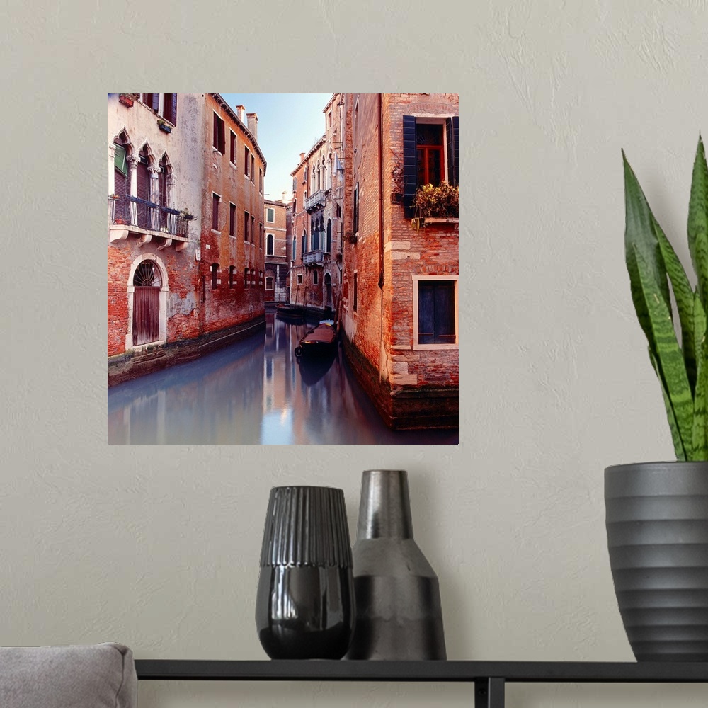 A modern room featuring Italy, Italia, Veneto, Venetian Lagoon, Venice, Venezia, Canal near Santa Maria dei Miracoli church