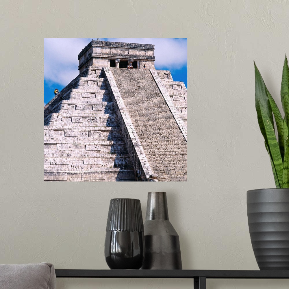 A modern room featuring Mexico, Caribbean, Yucatan, Chichen Itza, Kukulkan Pyramid also called El Castillo