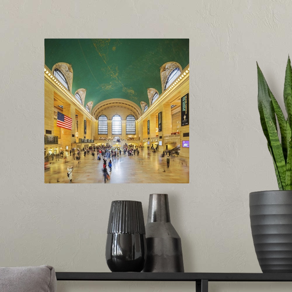 A modern room featuring USA, New York City, Manhattan, Midtown, Grand Central Station, Main Concourse.