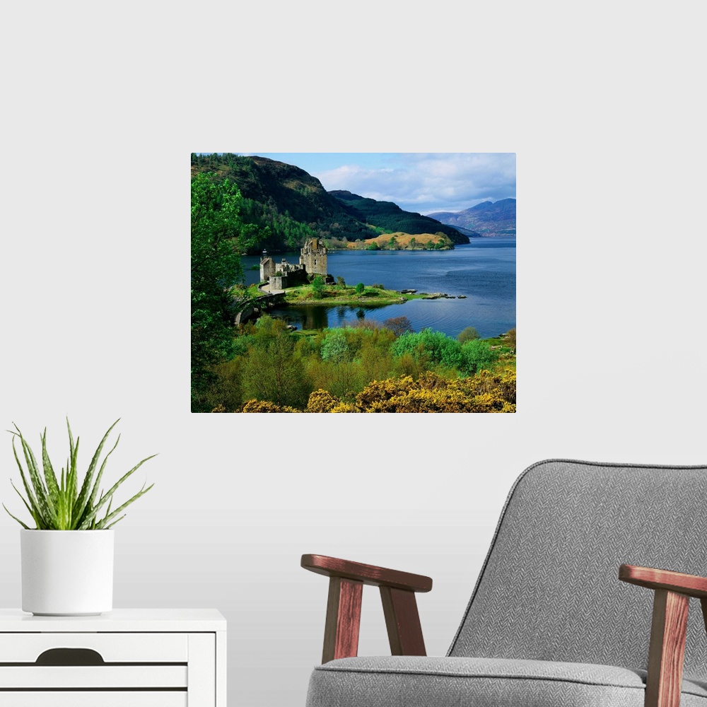A modern room featuring Scotland, Highlands, Eilean Donan Castle