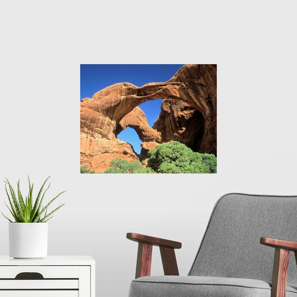 A modern room featuring United States, Arches National Park, Utah, Double Arch