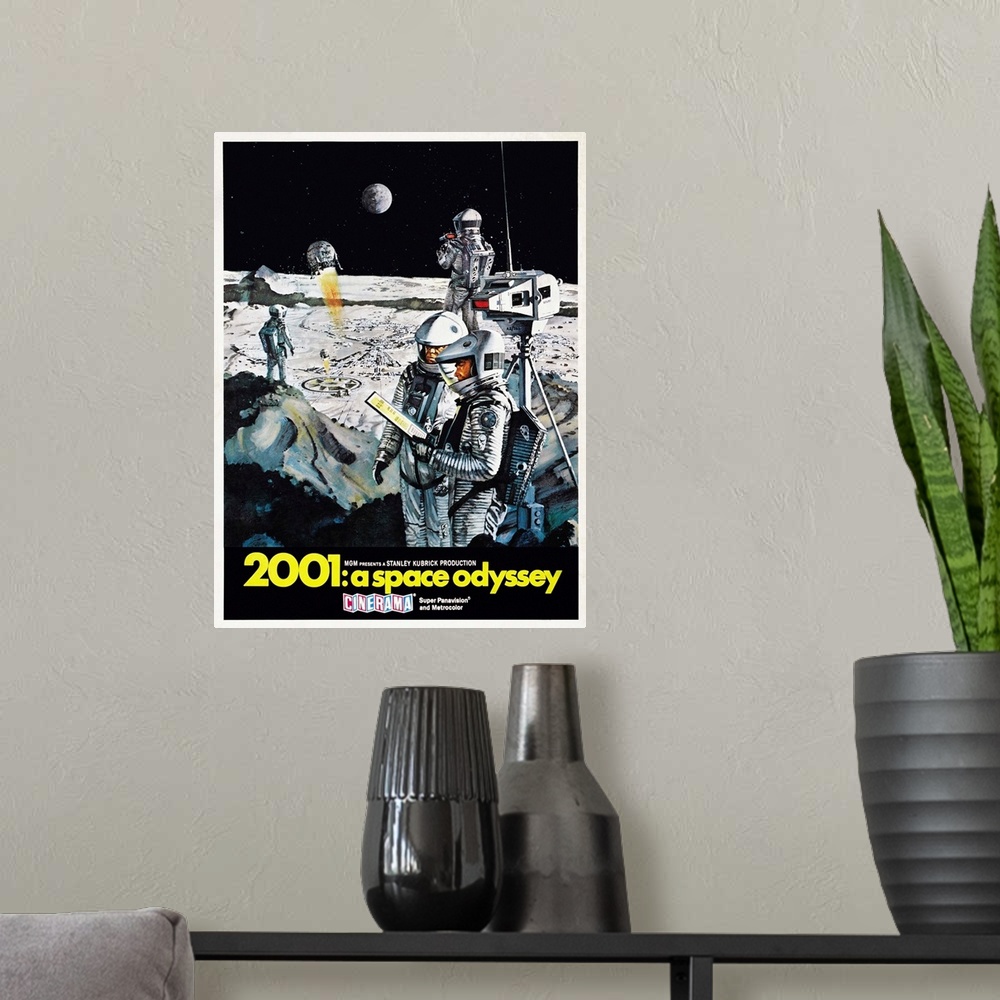 A modern room featuring 2001: A SPACE ODYSSEY, US poster, 1968