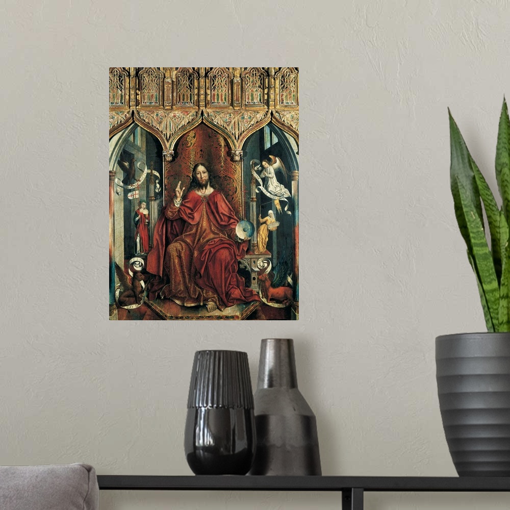 A modern room featuring Christ Giving His Blessing