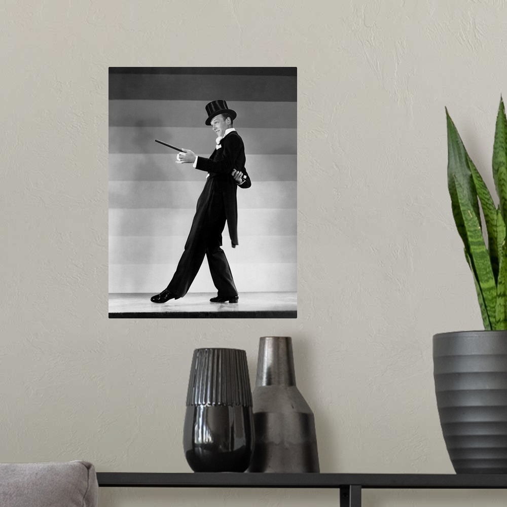 A modern room featuring Fred Astaire in Top Hat - Vintage Publicity Photo