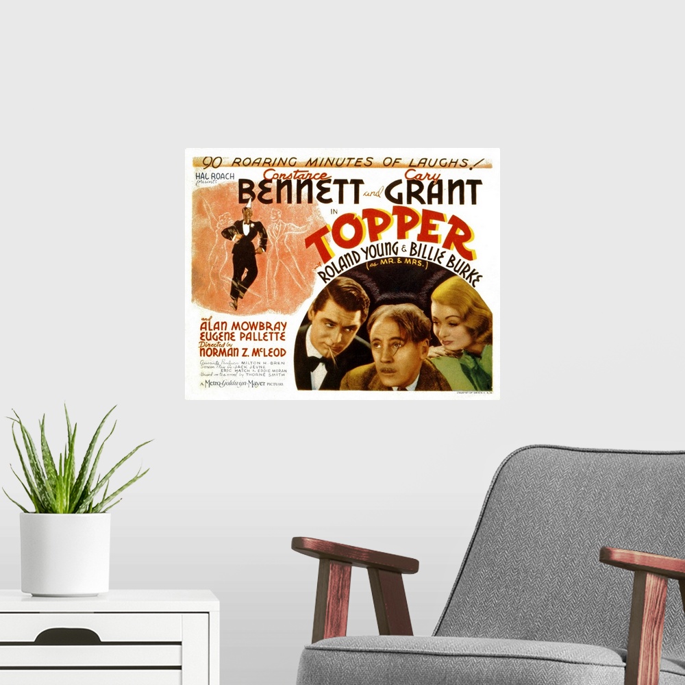 A modern room featuring Topper - Movie Poster